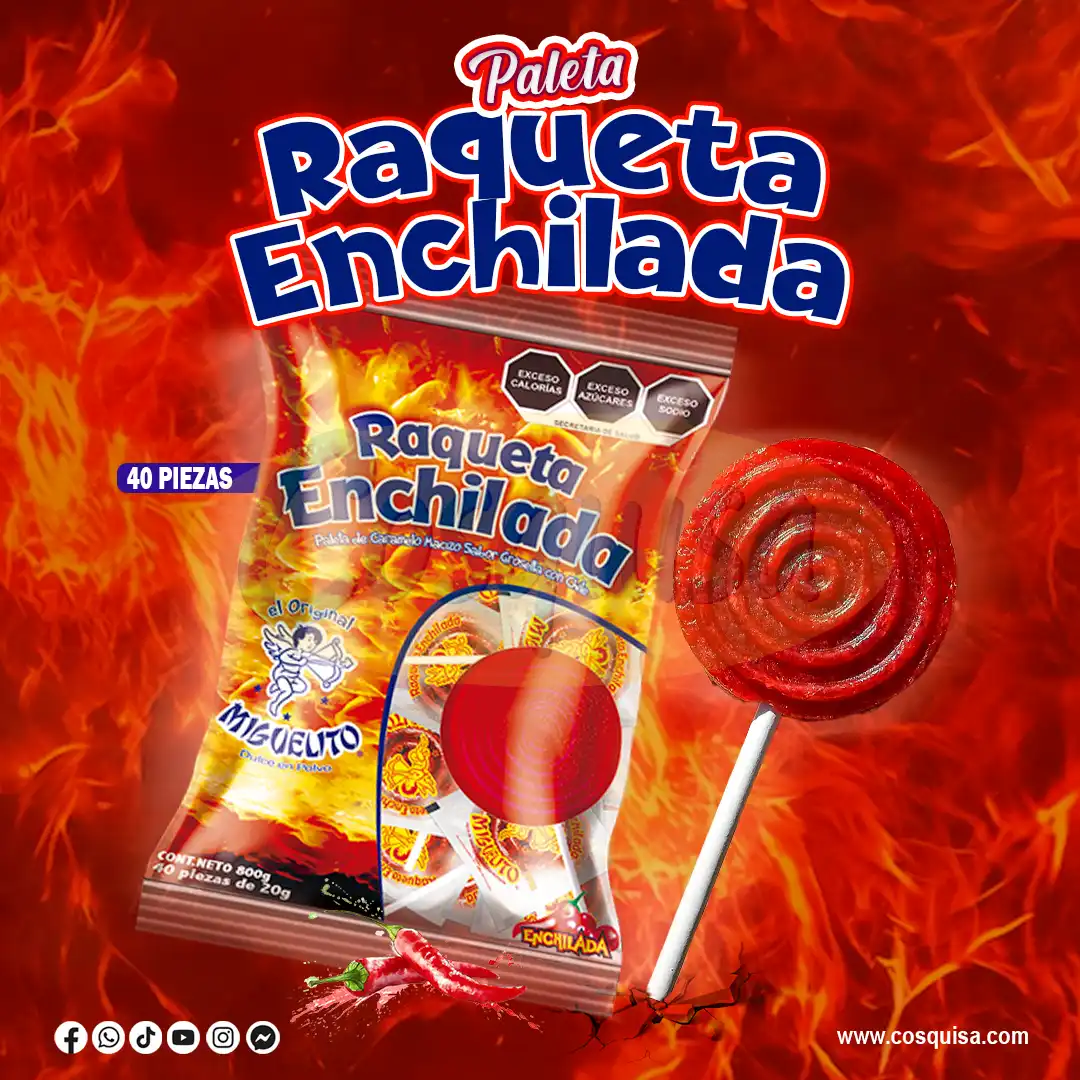 Paleta Raqueta enchilada