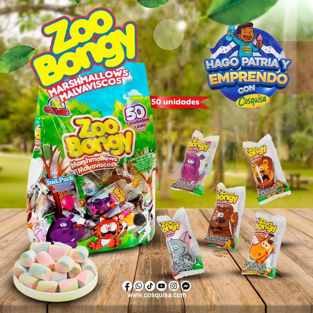 Malvaviscos Zoo con figuras de animalitos