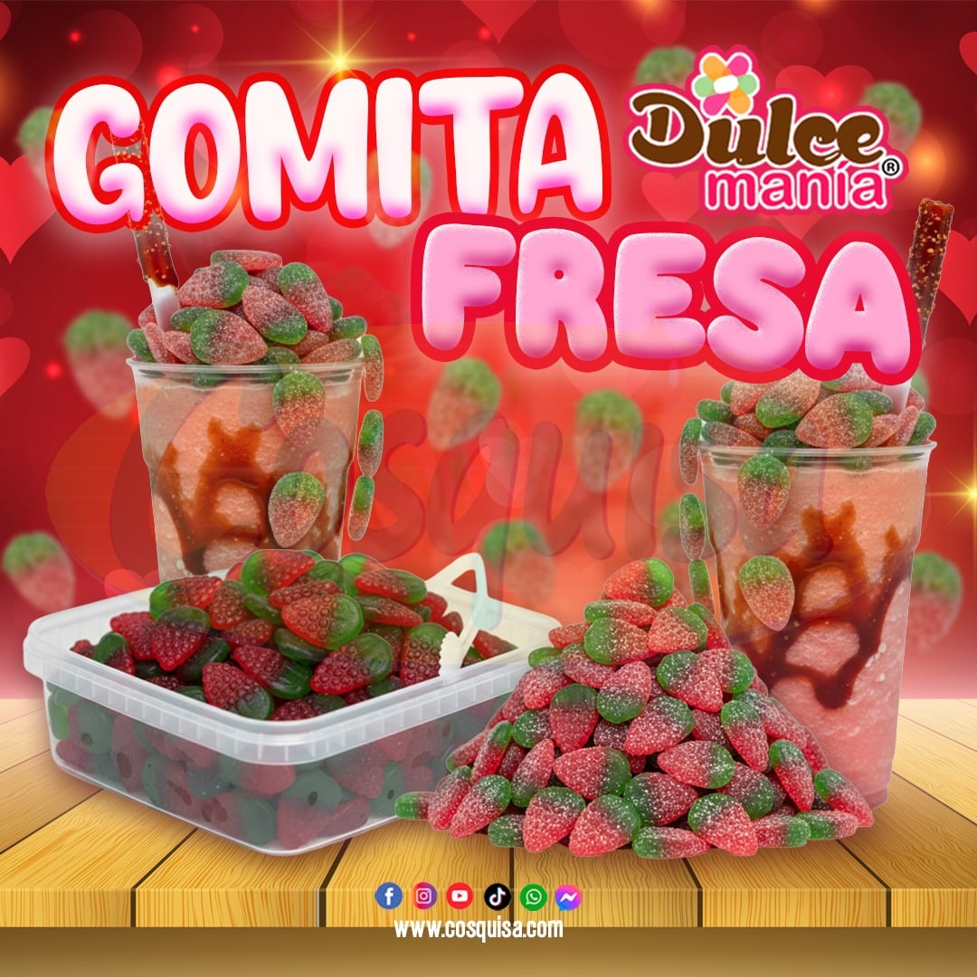 Gomitas en forma de Fresa, Dulce Mania