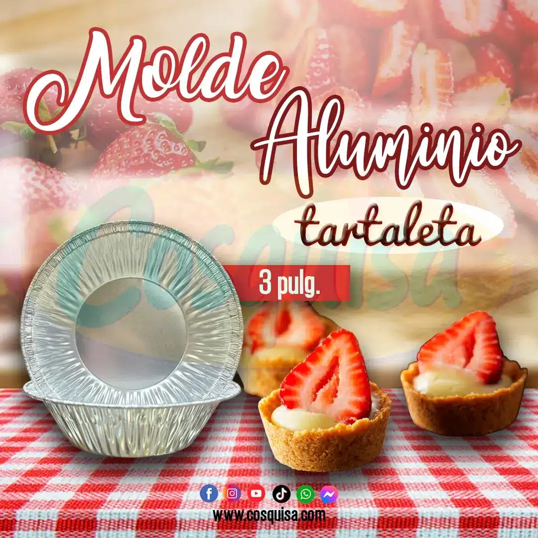 Molde de aluminio tartaleta 3 pulgadas