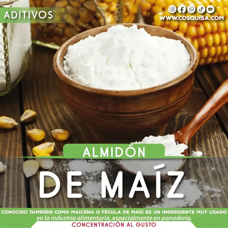 Almidón de maíz espesante y estabilizante en salsas, cremas y productos horneados