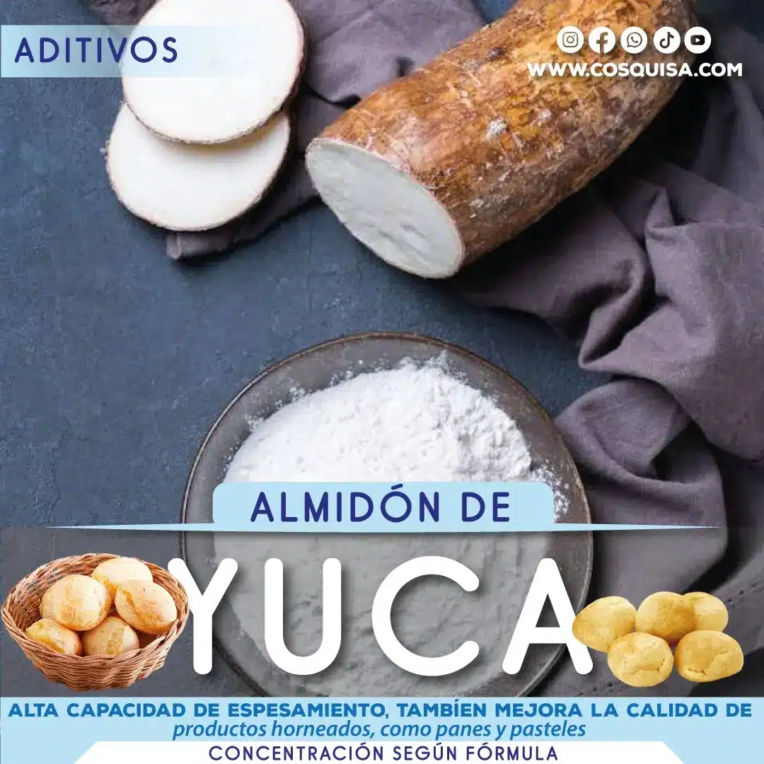Almidón de yuca que aporta elasticidad en panadería y productos sin gluten
