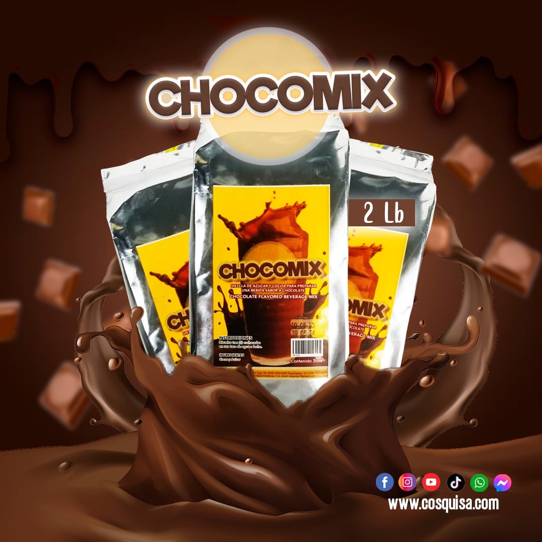 Chocomix mezcla de chocolate para repostería.