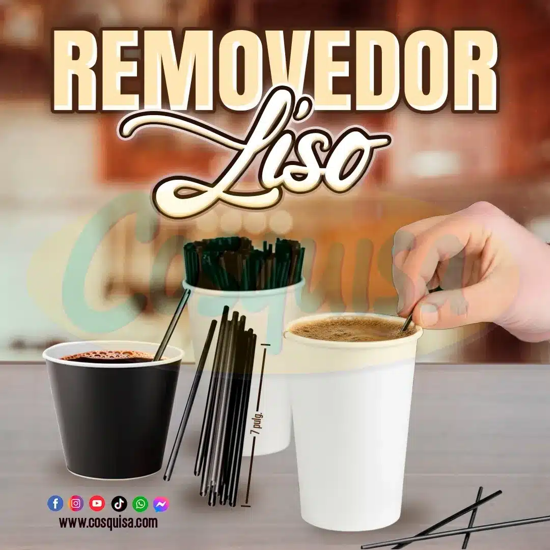 Removedor liso para café desechable.