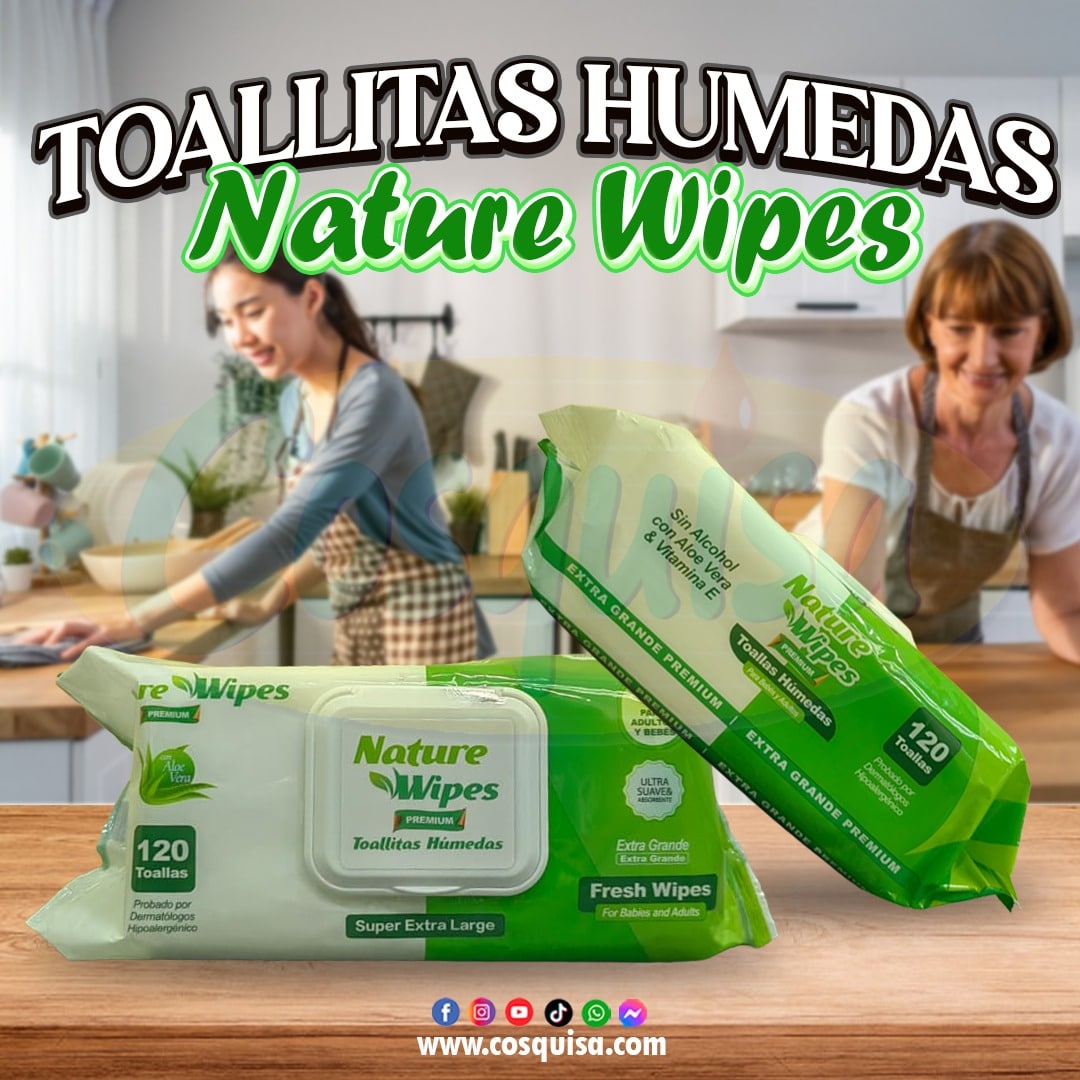 Toallitas húmedas Nature Wipes – limpieza suave y natural
