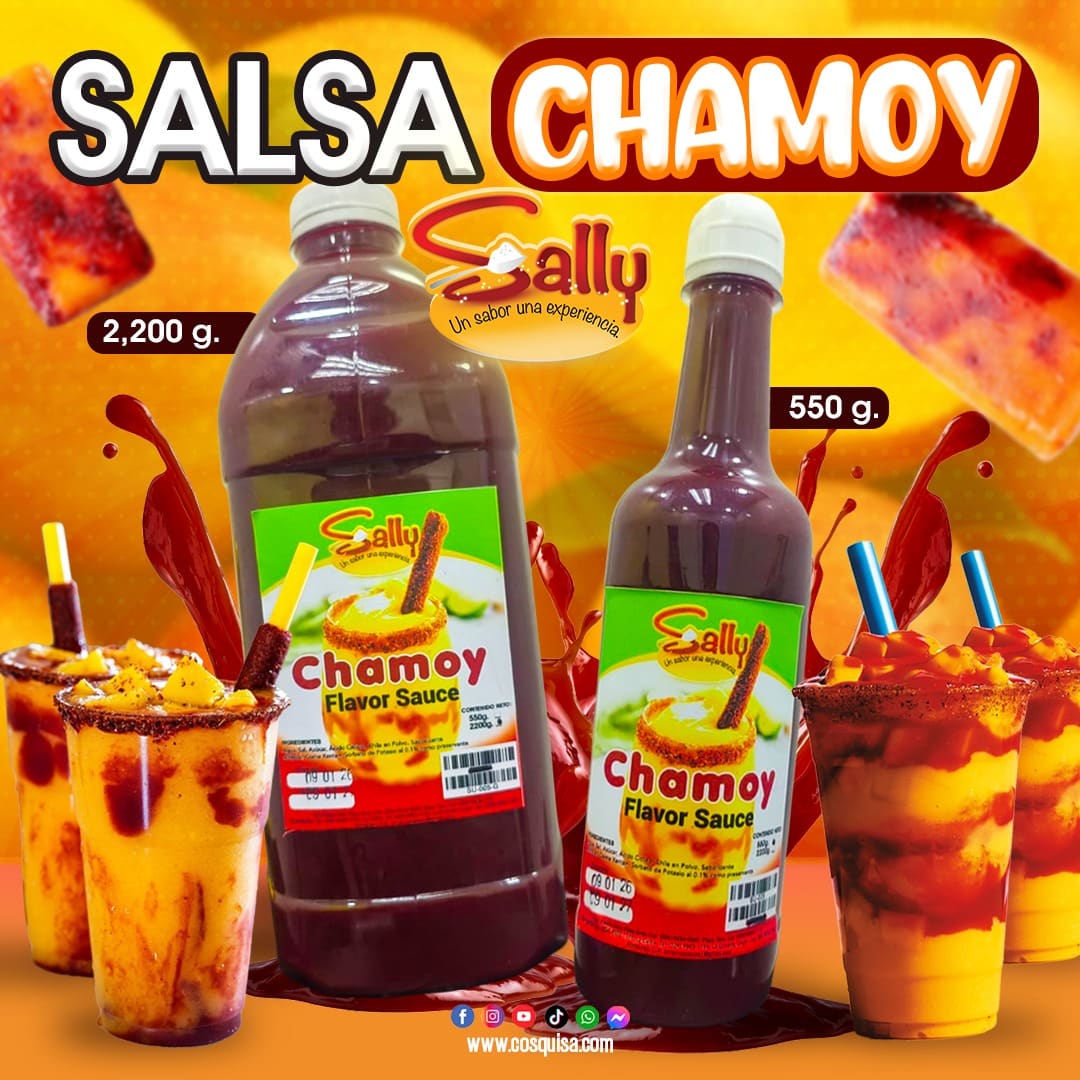 Salsa chamoy Jally para snacks, dulces y frutas, salsa agridulce y picante ideal para botanas