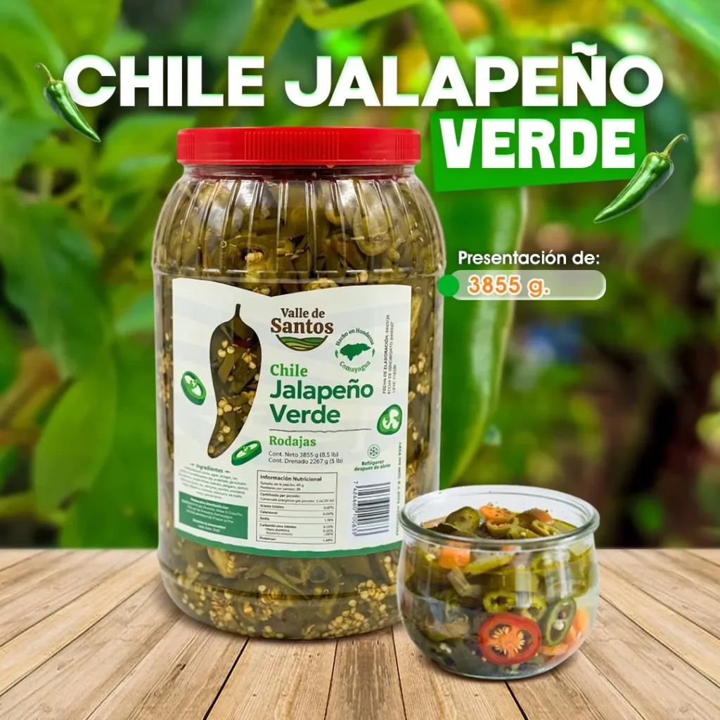 Chile Jalapeño Verde en Bote 3855 g para Restaurantes, Negocios y Preparación de Alimentos