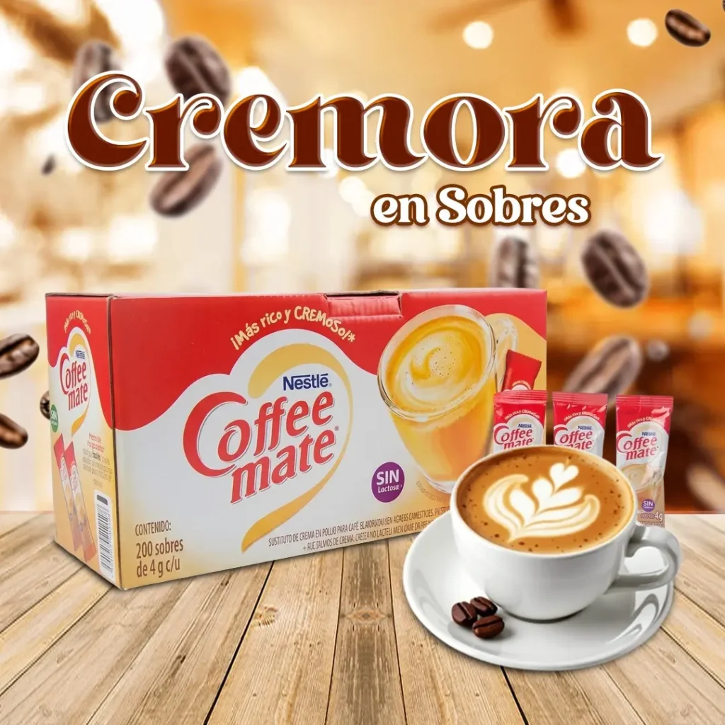 Cremora en Sobres para Café y Bebidas | Práctica, Cremosa y de Excelente Rendimiento
