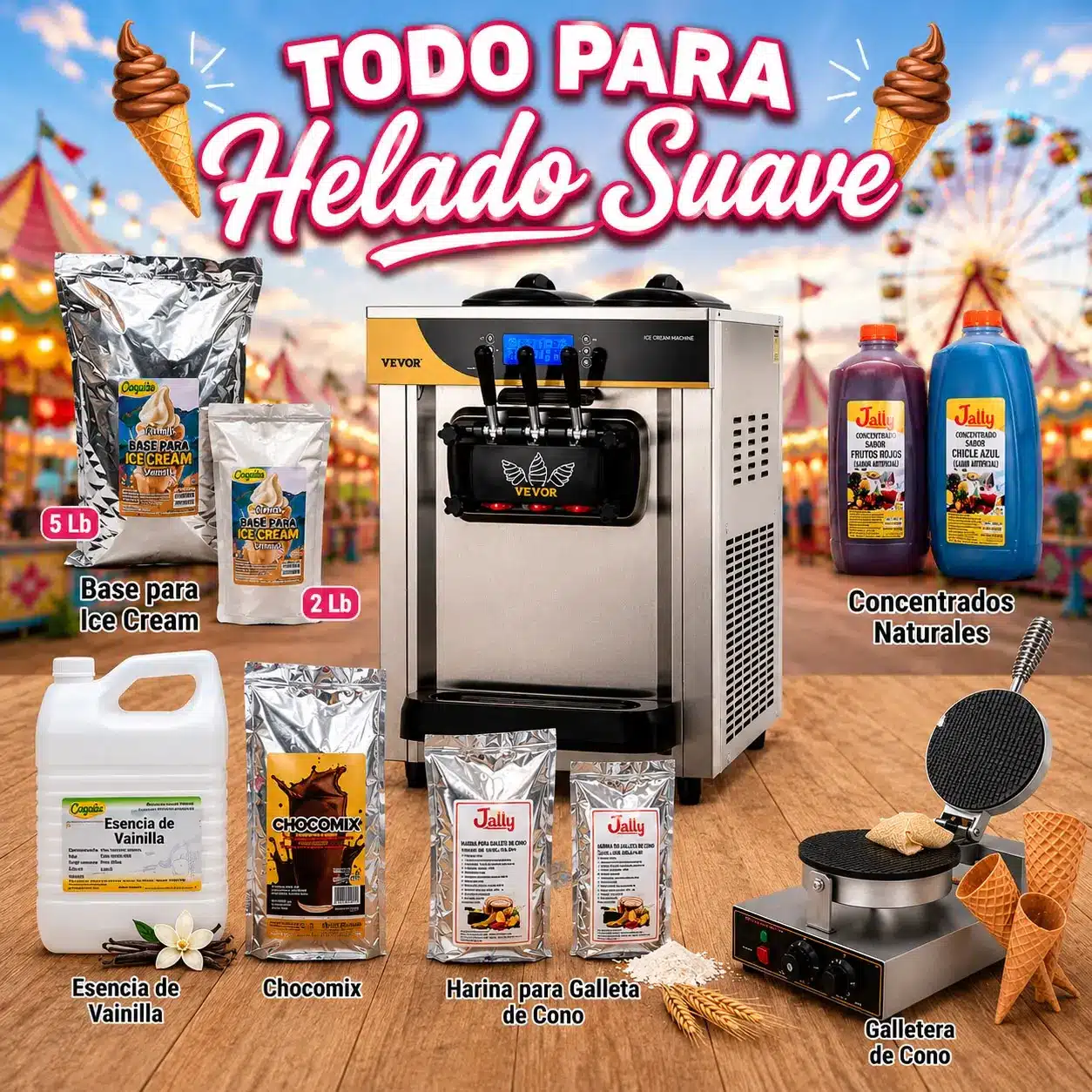 kit para elaborar helado suave
