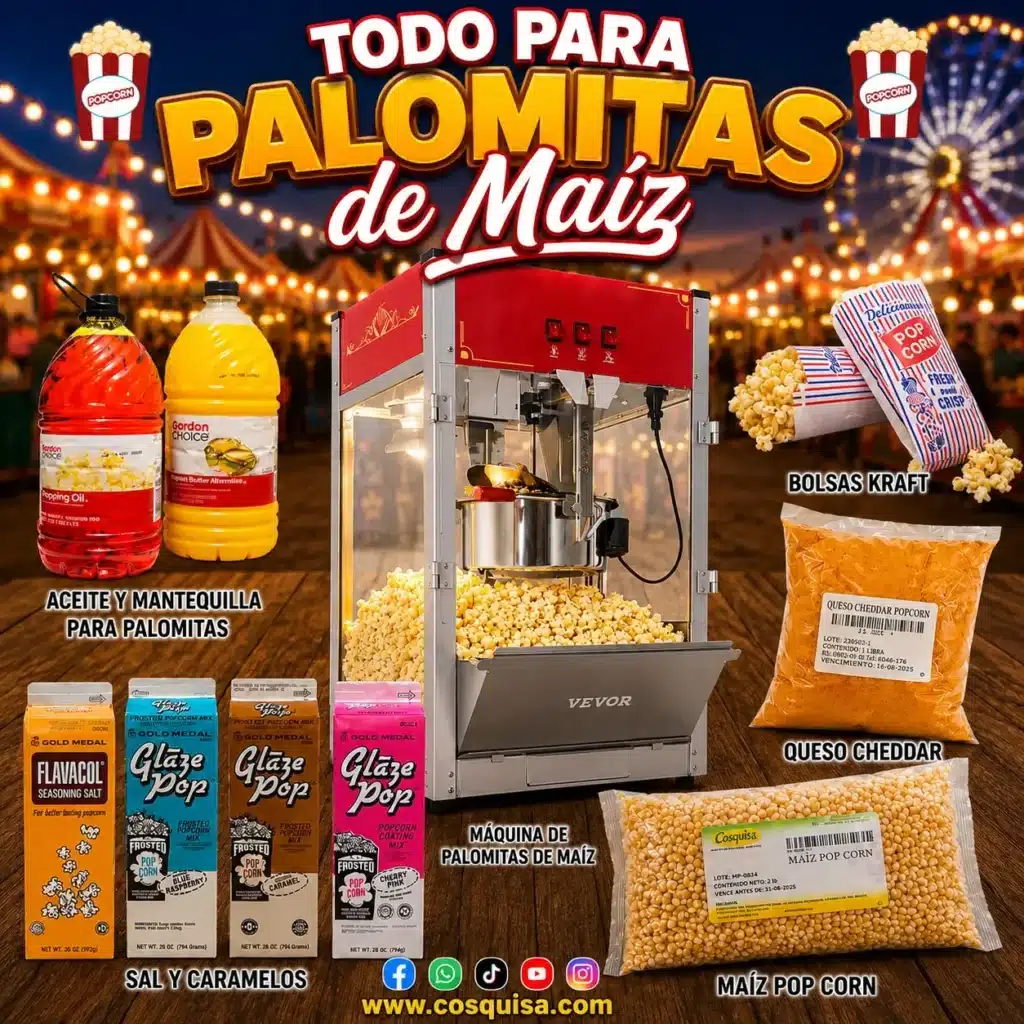kit para elaborar palomitas de maíz