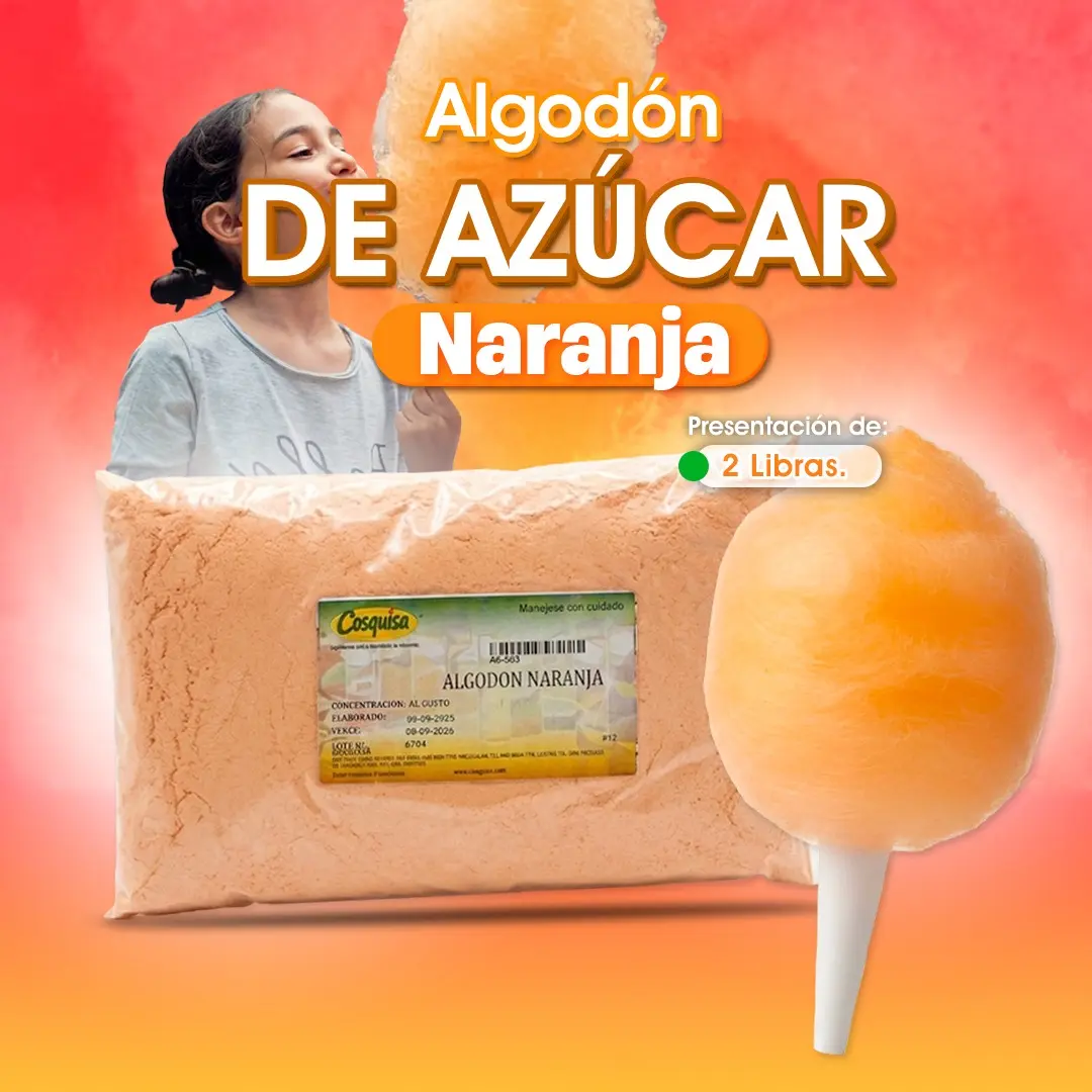 Azúcar para preparar algodón de azúcar.