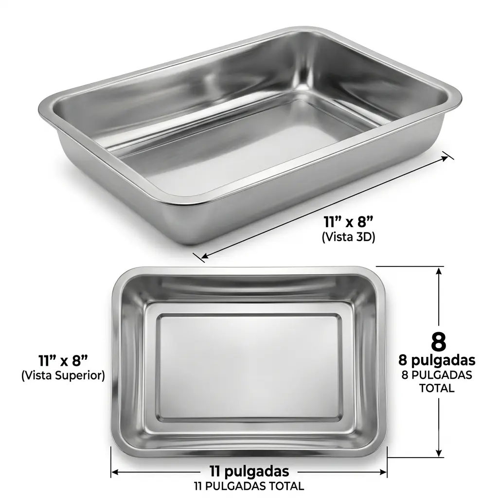 Bandeja para pastel tres leches de aluminio ideal para repostería y panadería.