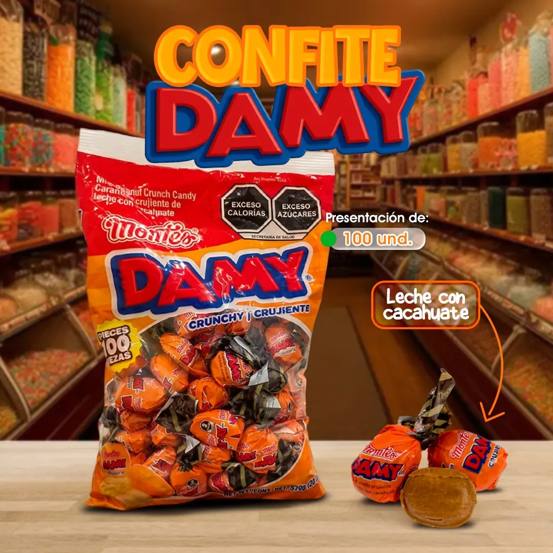 Confite Damy para dulcerías, piñatas y mesas de dulces.