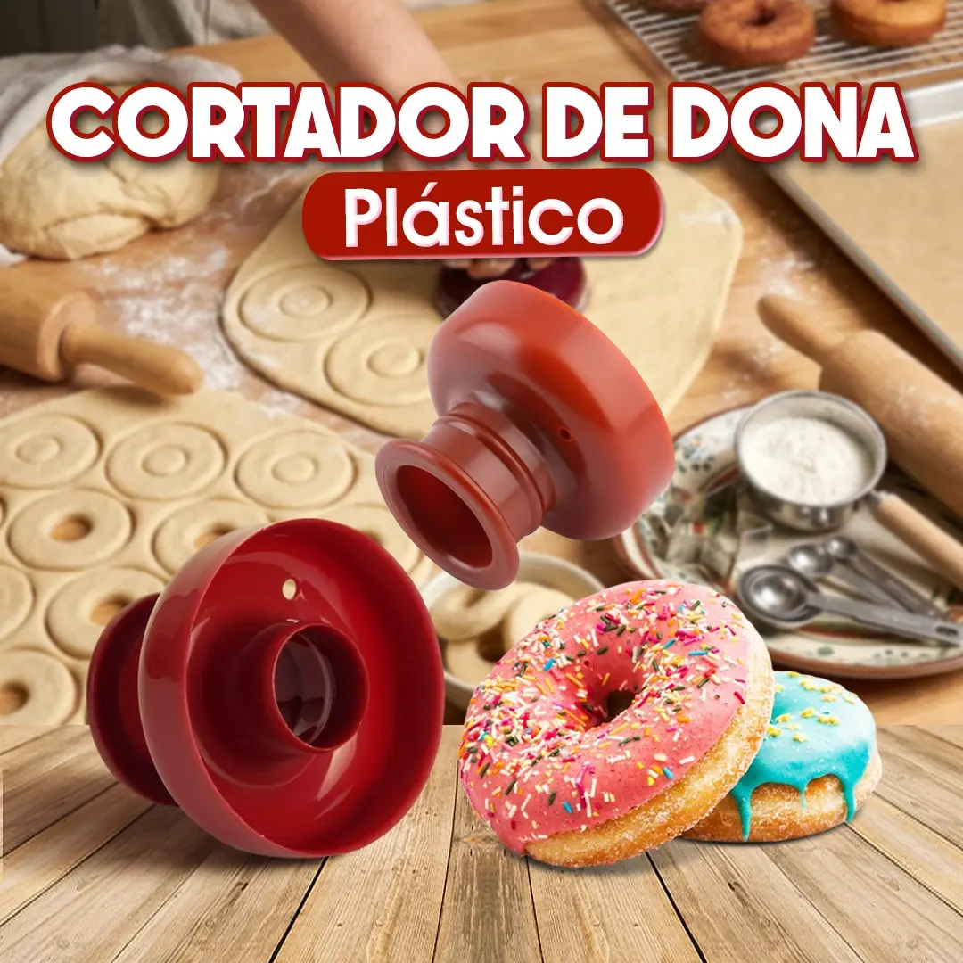 Cortador de dona de plástico para repostería
