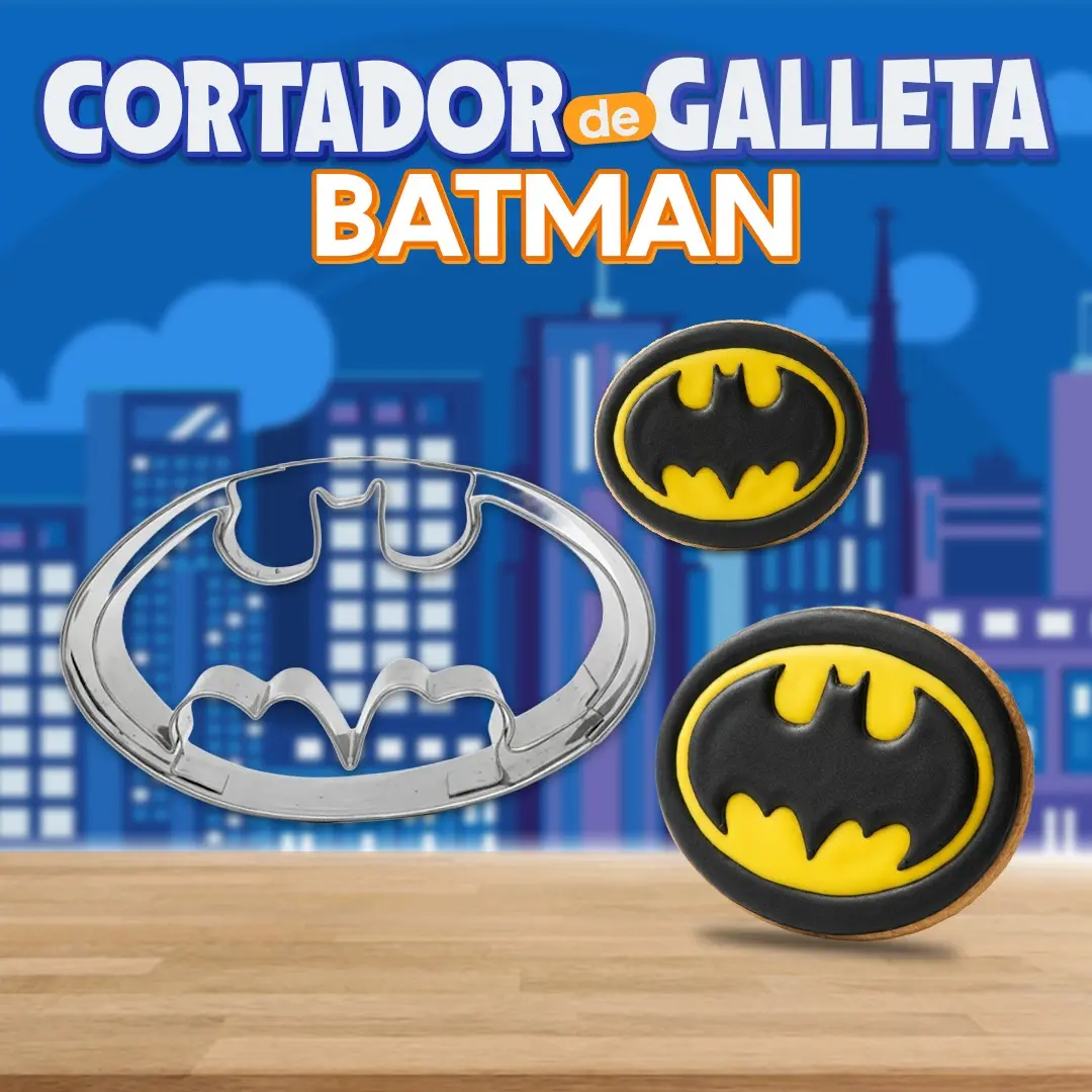 Cortador de galleta Batman para repostería y fiestas temáticas