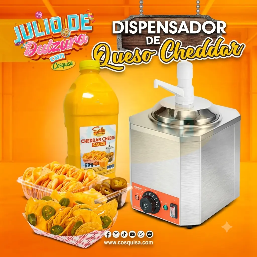 Dispensador para queso cheddar