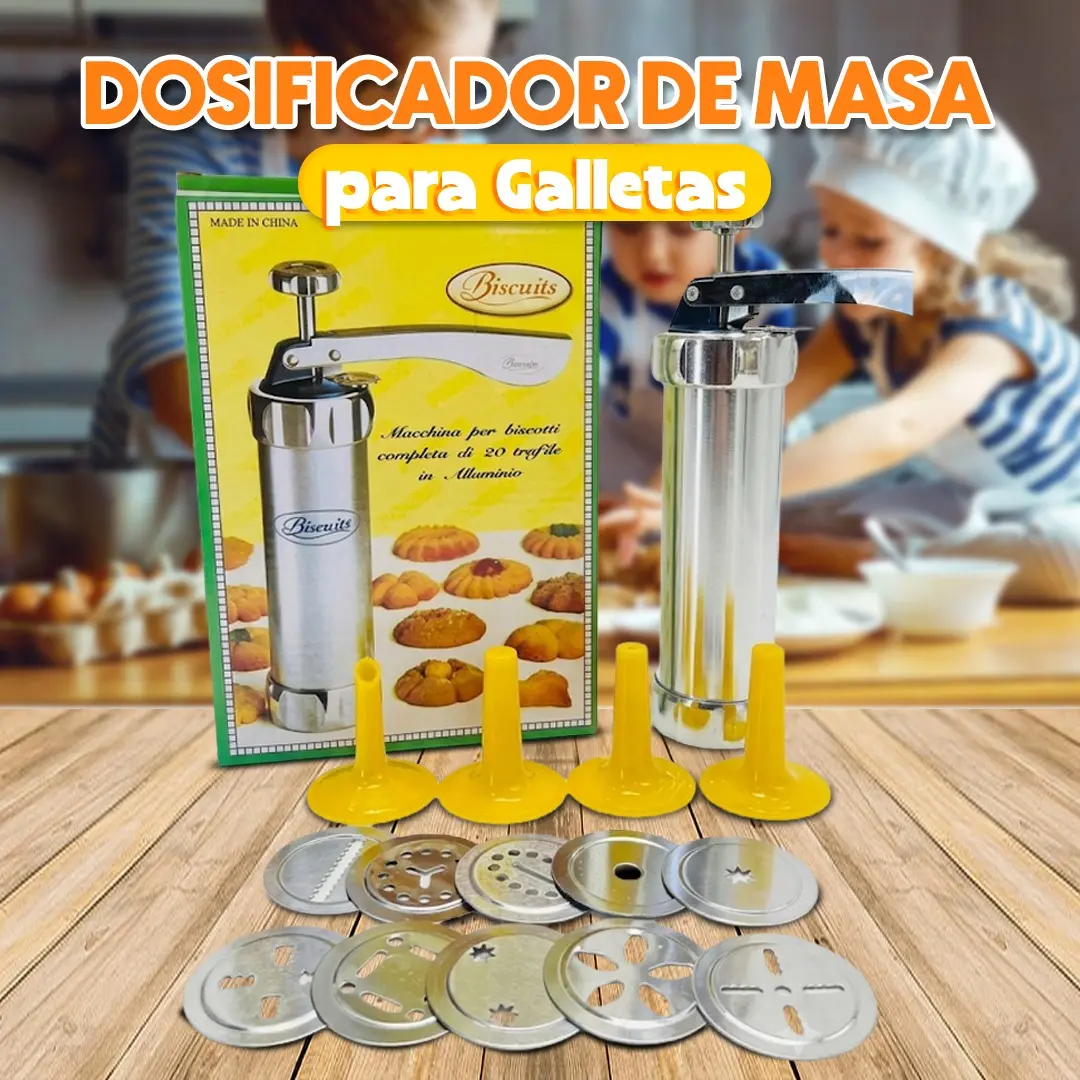 Dosificador de masa para galletas de acero inoxidable con gatillo para porciones uniformes
