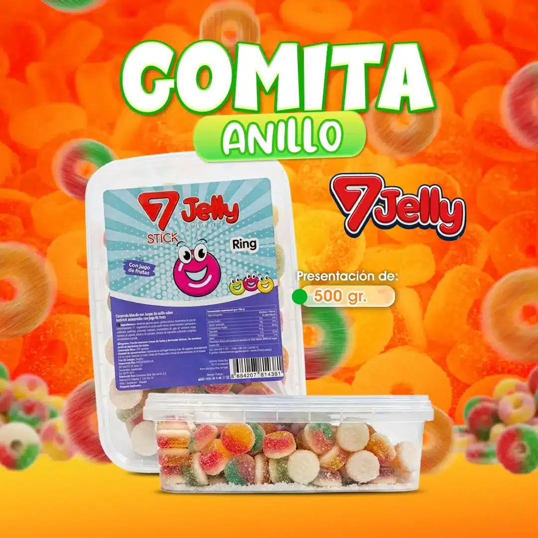 Las Gomitas Anillo Jelly en presentación de 500 gramos