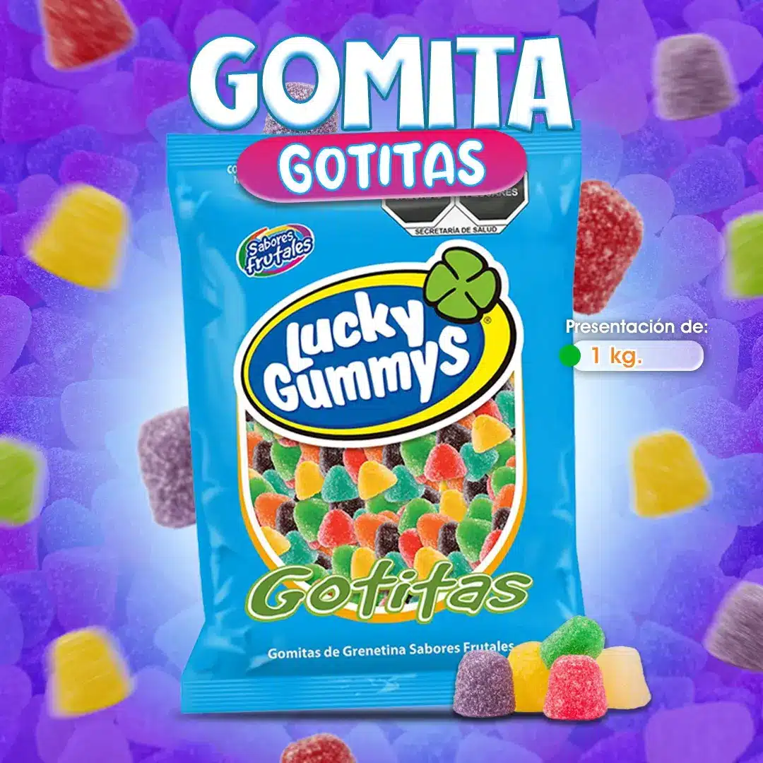 Las gomitas Gotitas son ideales para disfrutar como snack, decorar postres, mesas de dulces, cupcakes, helados y todo tipo de creaciones dulces.