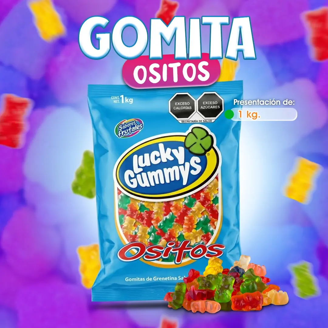 Gomita ositos kilo surtidos para confitería y repostería.