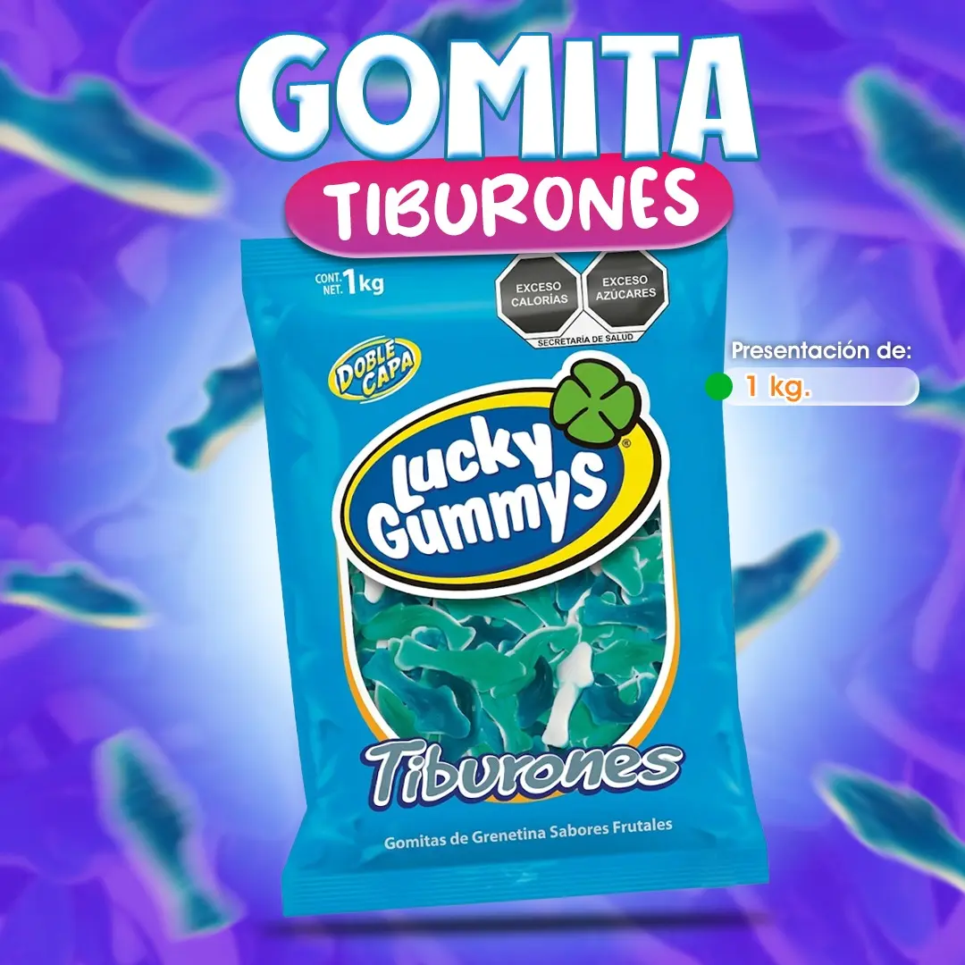 Gomitas de tiburones por kilo.