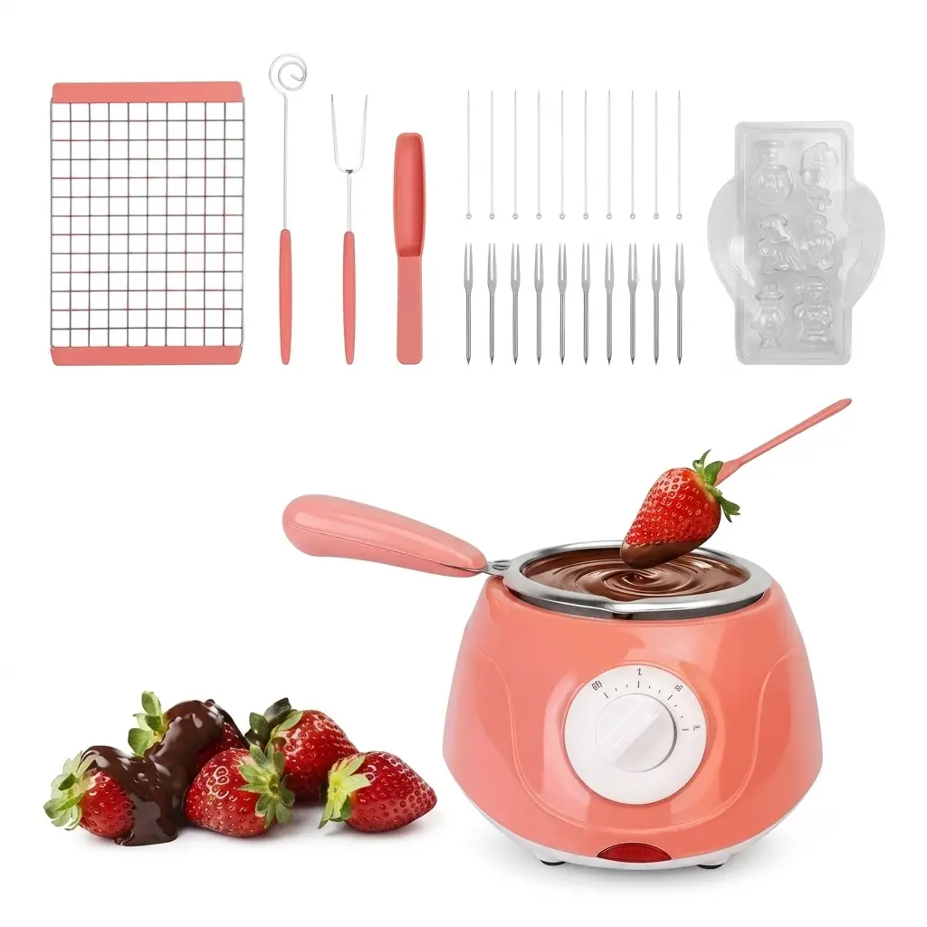 Máquina templadora de chocolate pequeña para repostería y chocolatería.