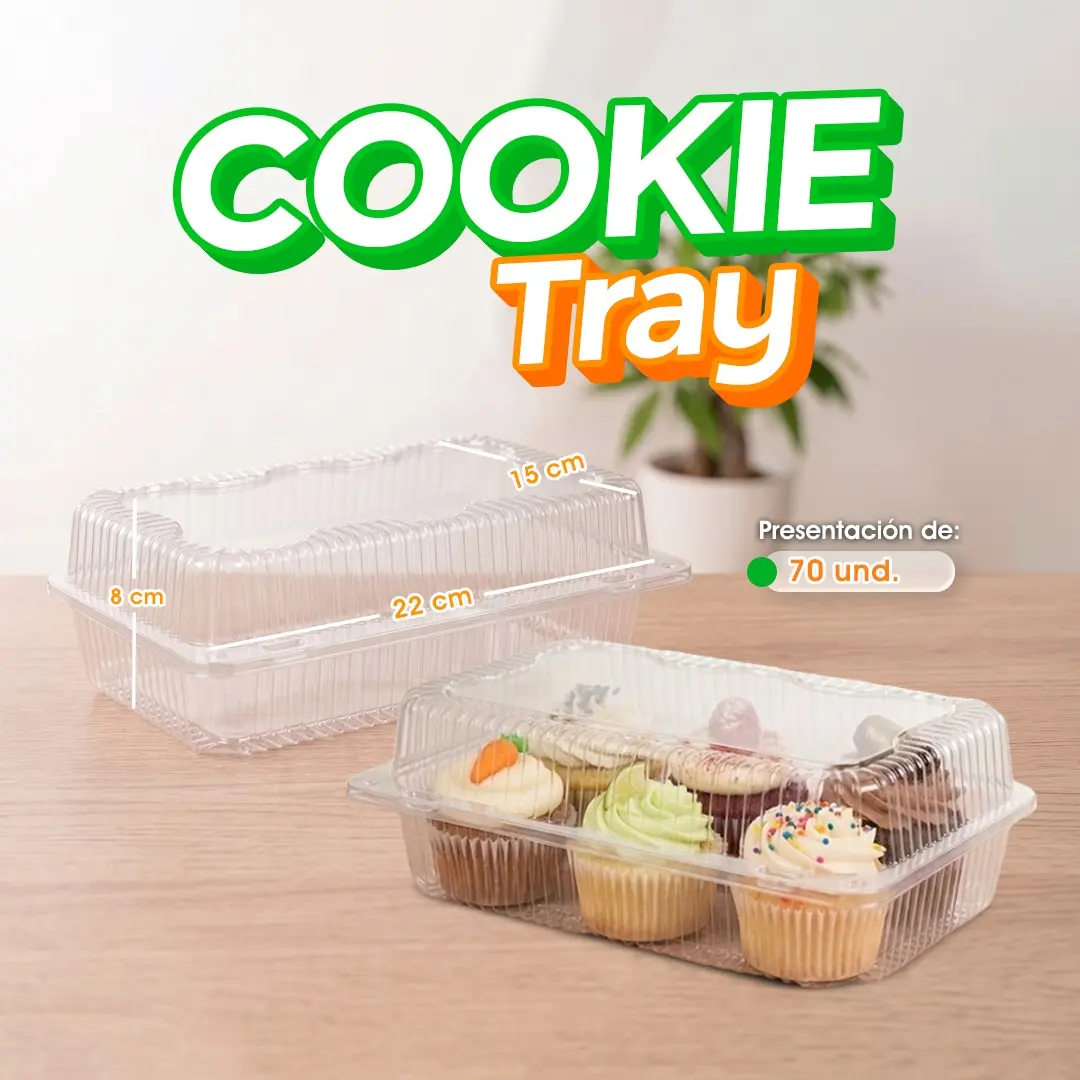 Bandeja transparente Cookie Tray para galletas y repostería