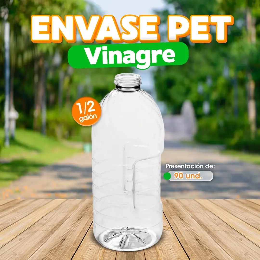Bote plástico para vinagre y aderezos de uso alimenticio para restaurantes, cafeterías y negocios de comida en Honduras.