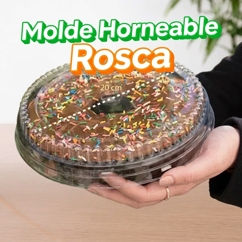 Molde horneable para rosca transparente PET