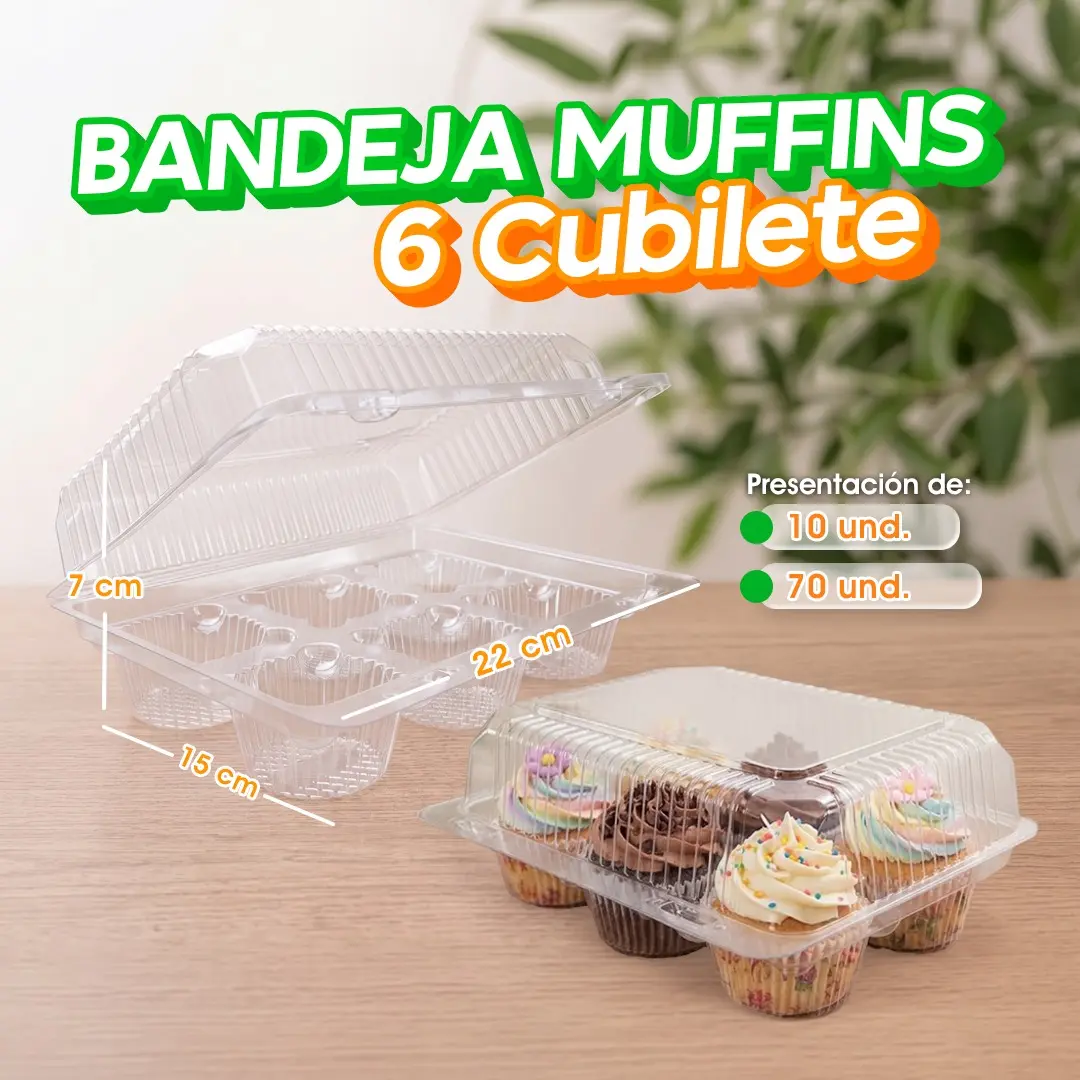 Bandeja para muffins y cupcakes para repostería