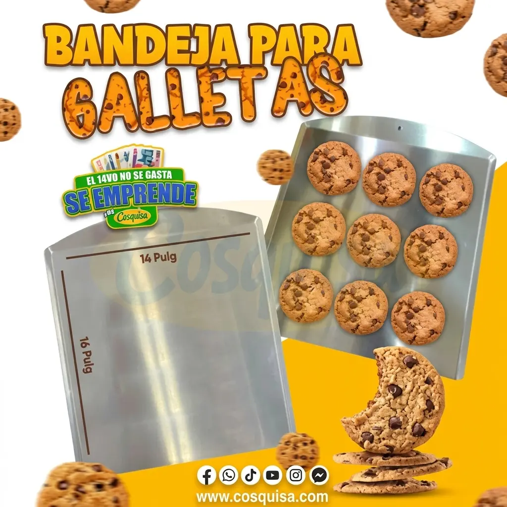 Bandeja de aluminio para galletas y repostería