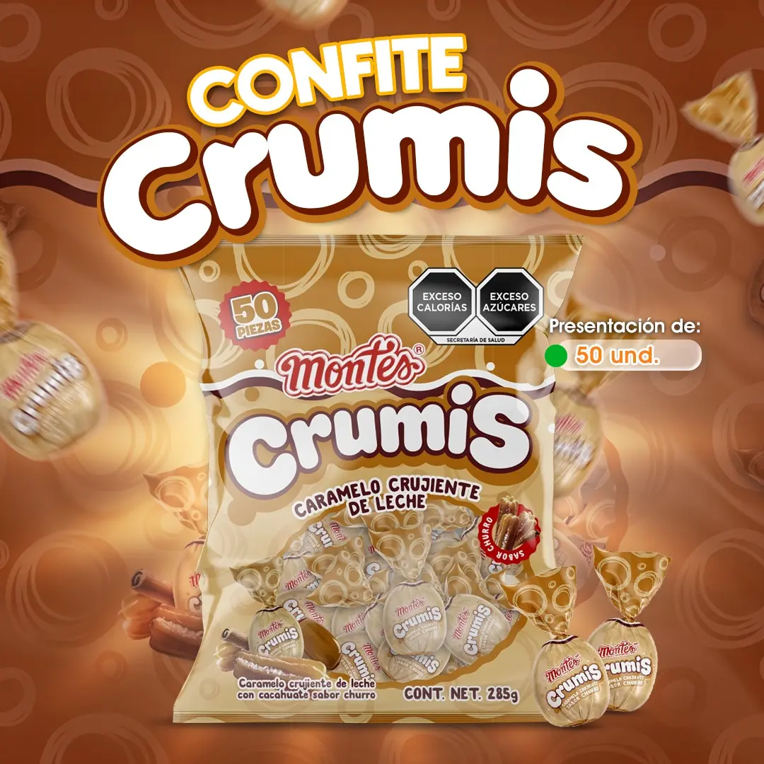 Confite Crumis para fiestas y cumpleaños