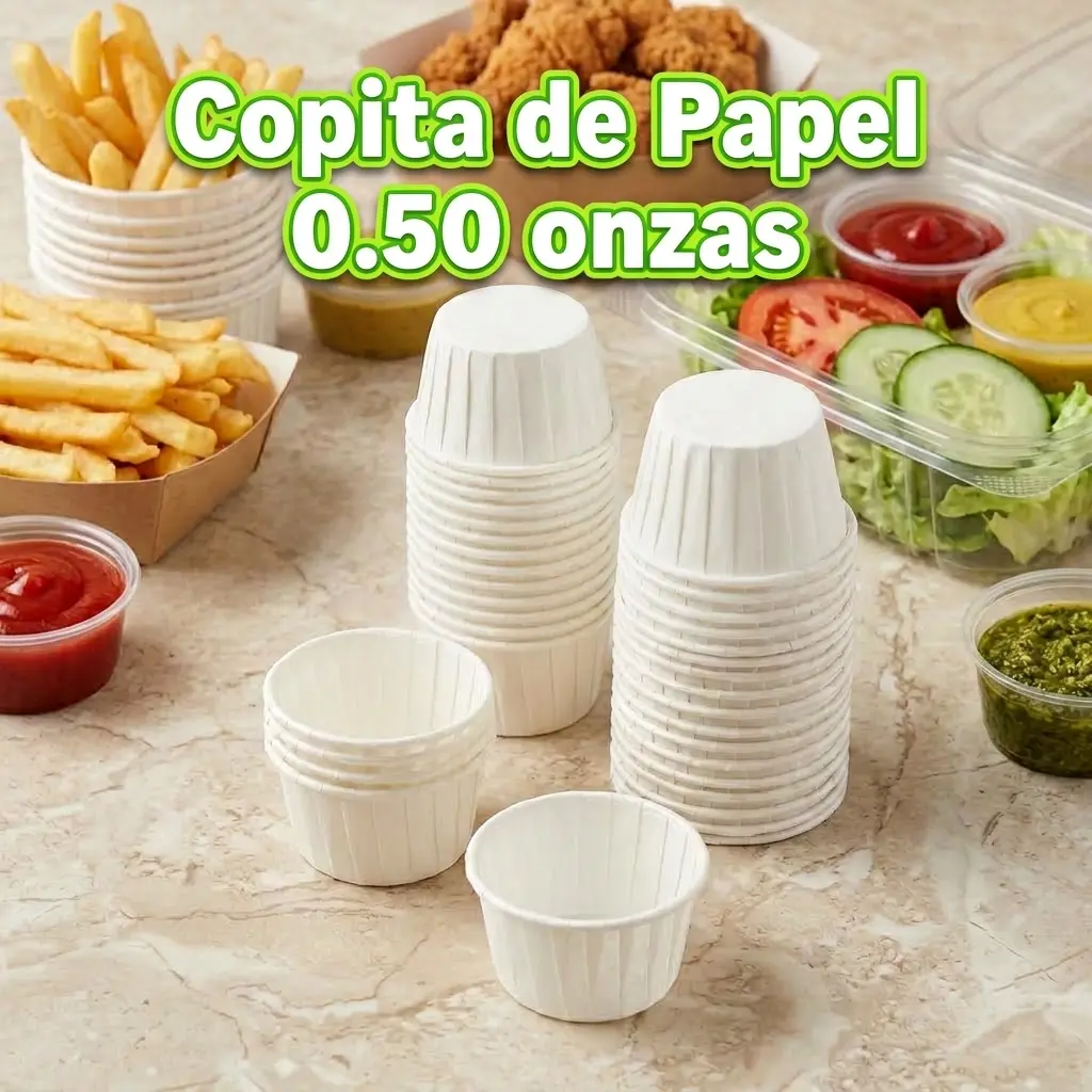 Copita de papel para salsas 0.50 oz | Cosquisa Honduras
