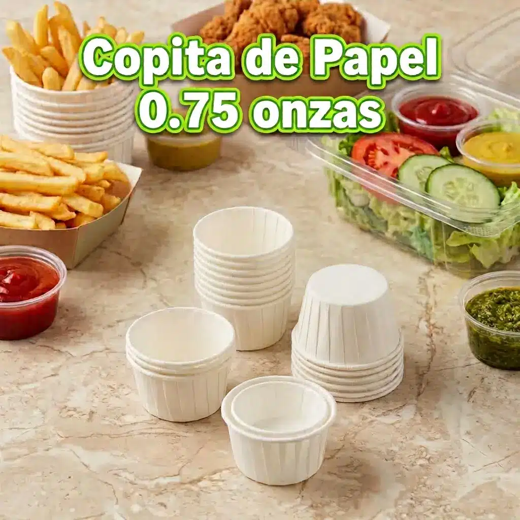 Copita de papel para salsas 0.75 oz | Cosquisa Honduras