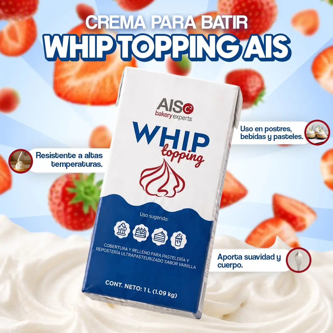 Whip Topping Ais crema para batir
