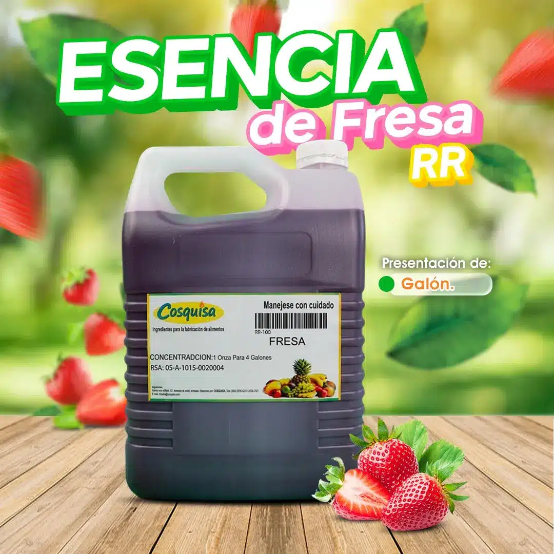 Galón de esencia de fresa RR para elaborar juguitos/refrescos