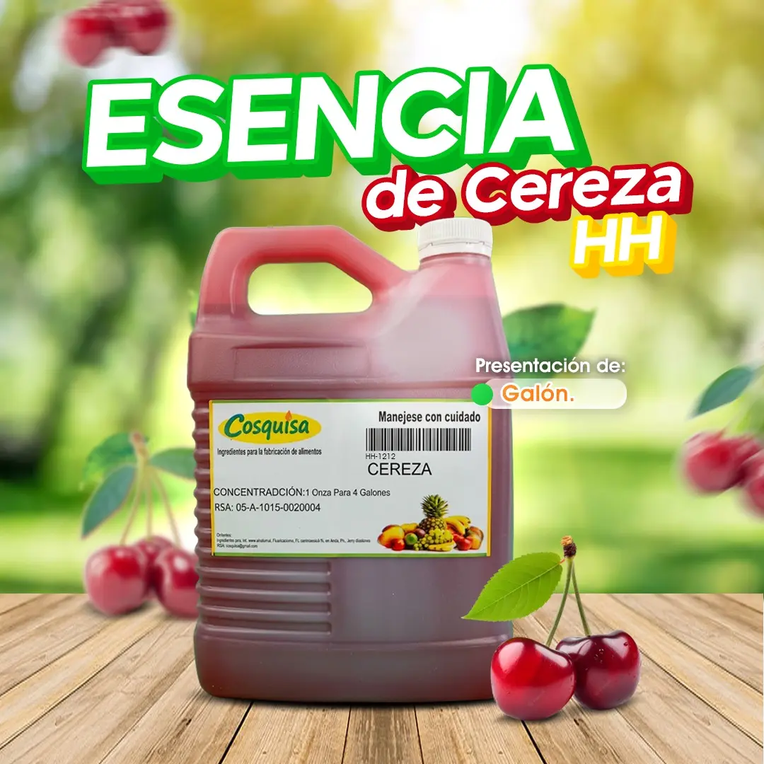 Galón de esencia de cereza HH para elaborar helados