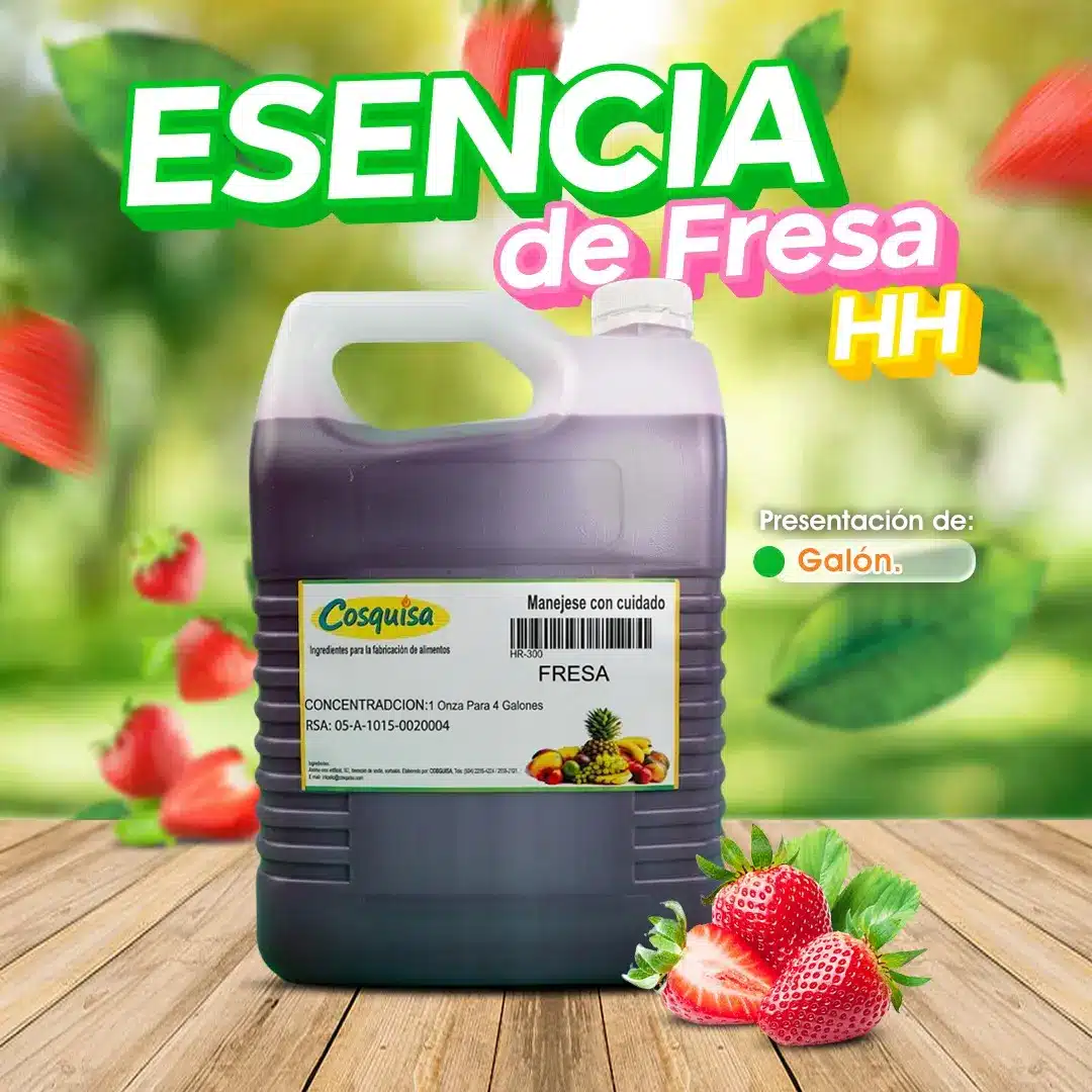 Galón de esencia de fresa HH para elaborar helados