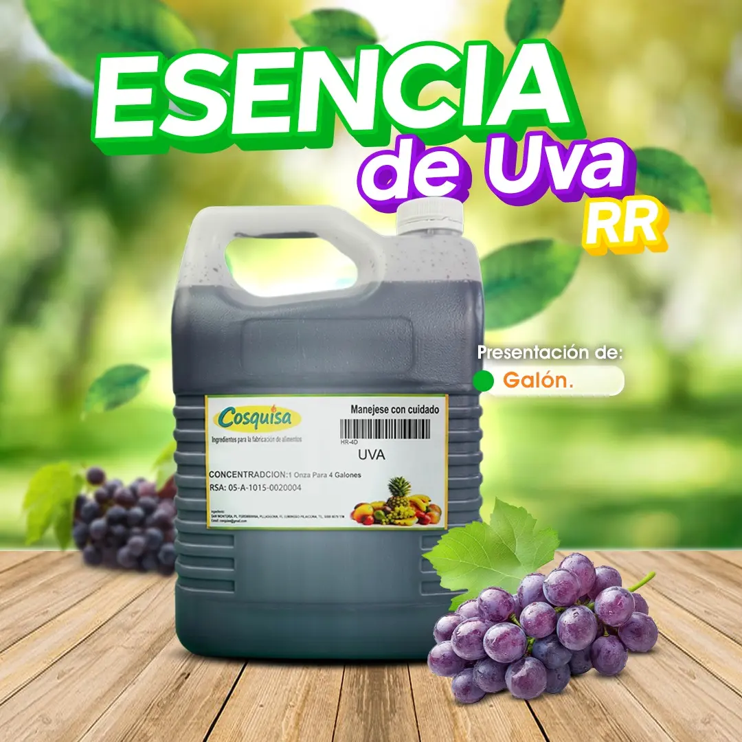 Galón de esencia de uva RR para elaborar juguitos/refrescos