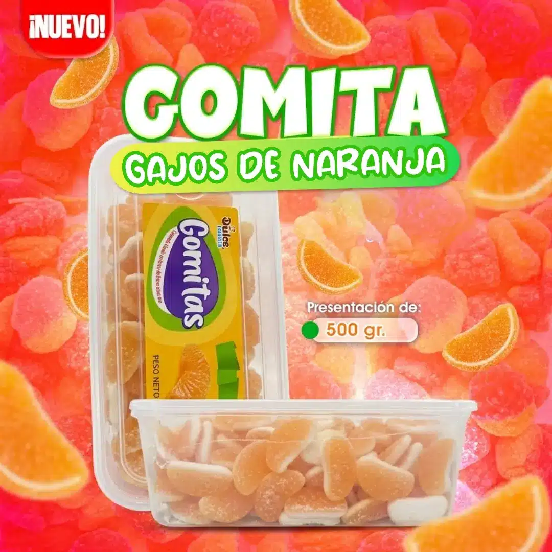 Gomita Gajos de Naranja Dulce Manía para venta en Honduras.
