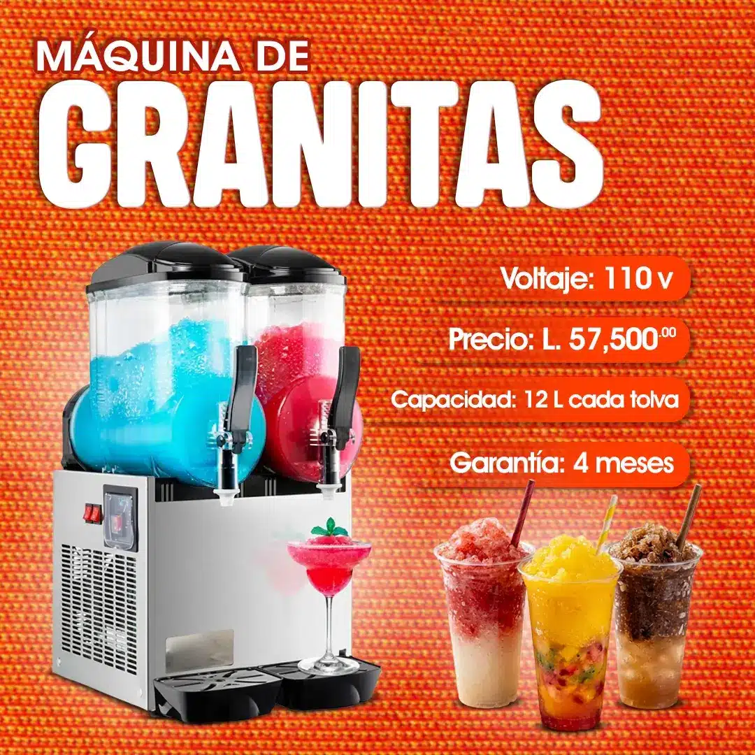 Máquina para granitas y granizados de 2 tolvas – Cosquisa Honduras