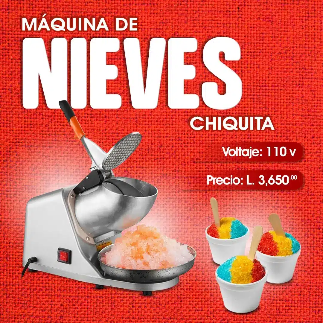 Máquina pequeña para nieves, raspados y minutas – Cosquisa Honduras