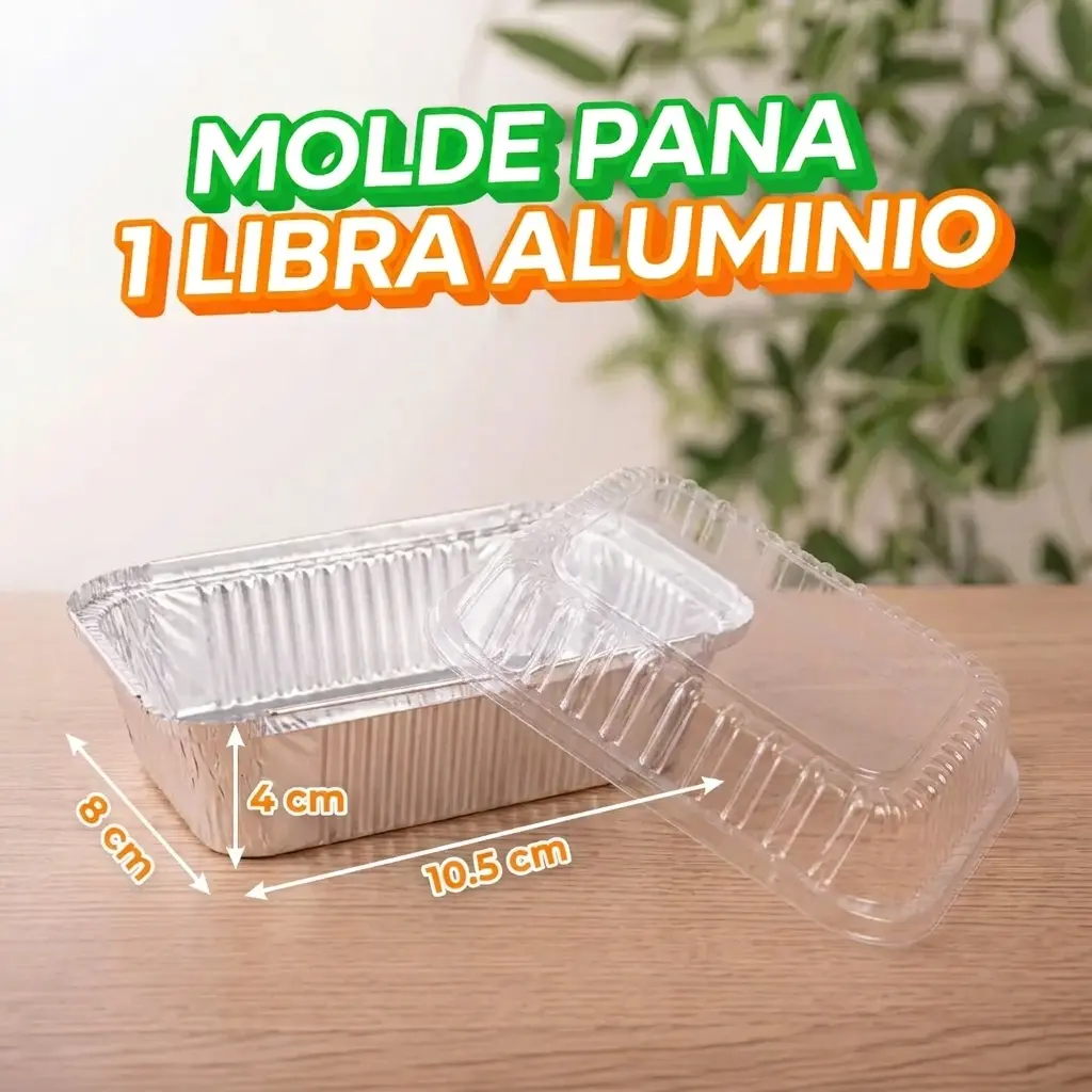 Molde de aluminio de 1 libra para postres y repostería