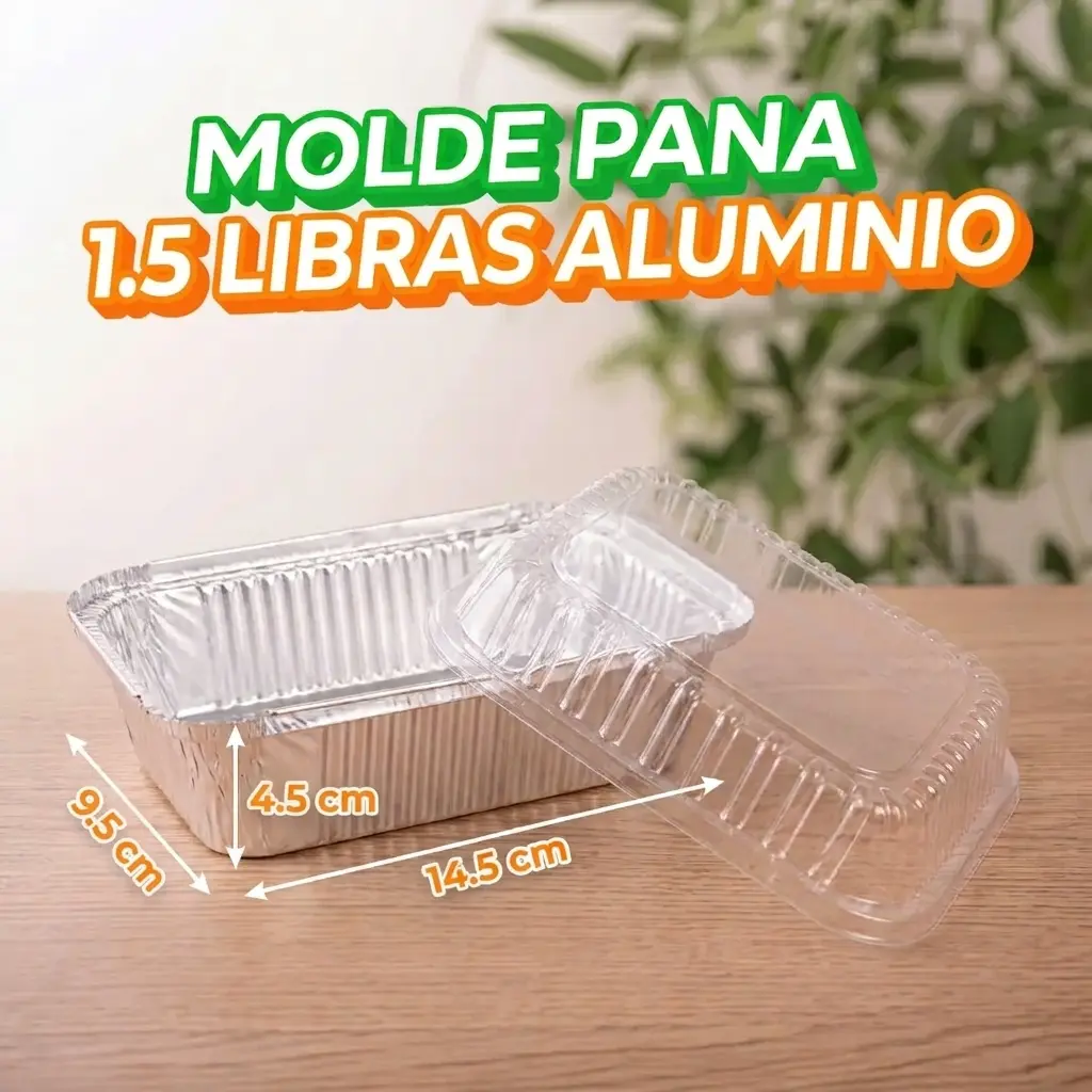 Molde de aluminio de 1 libra para postres y repostería