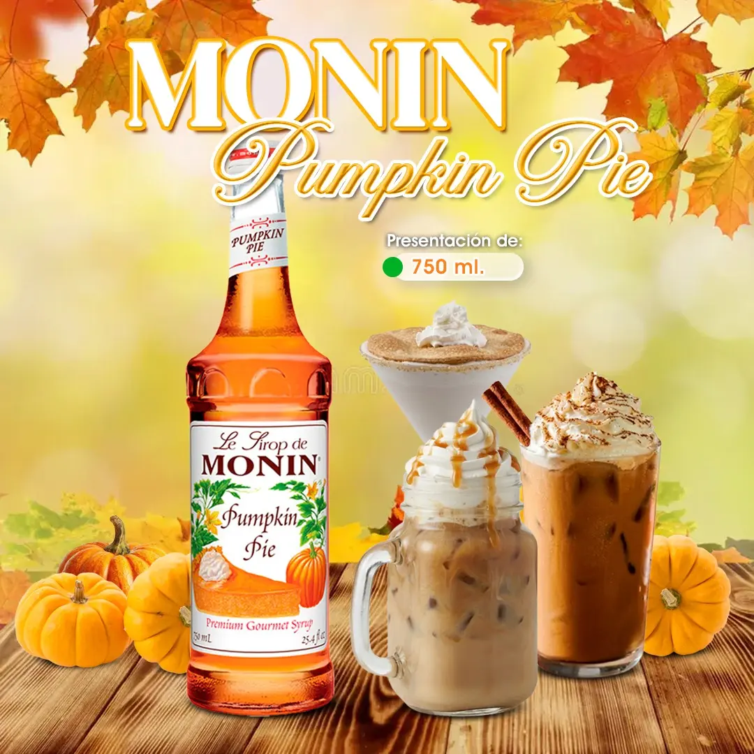 Monin Pumpkin Pie sabor pastel de calabaza | Cosquisa