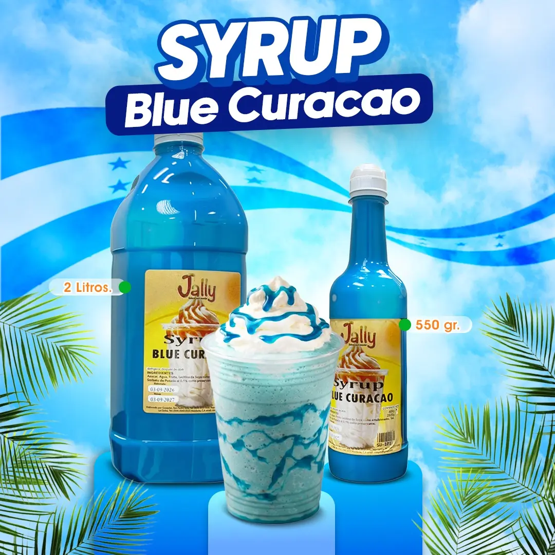 Syrup sabor Blue Curaçao para granitas y bebidas | Cosquisa