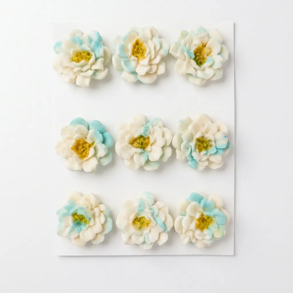 Crisantemos de azúcar para decoración de repostería en Cosquisa