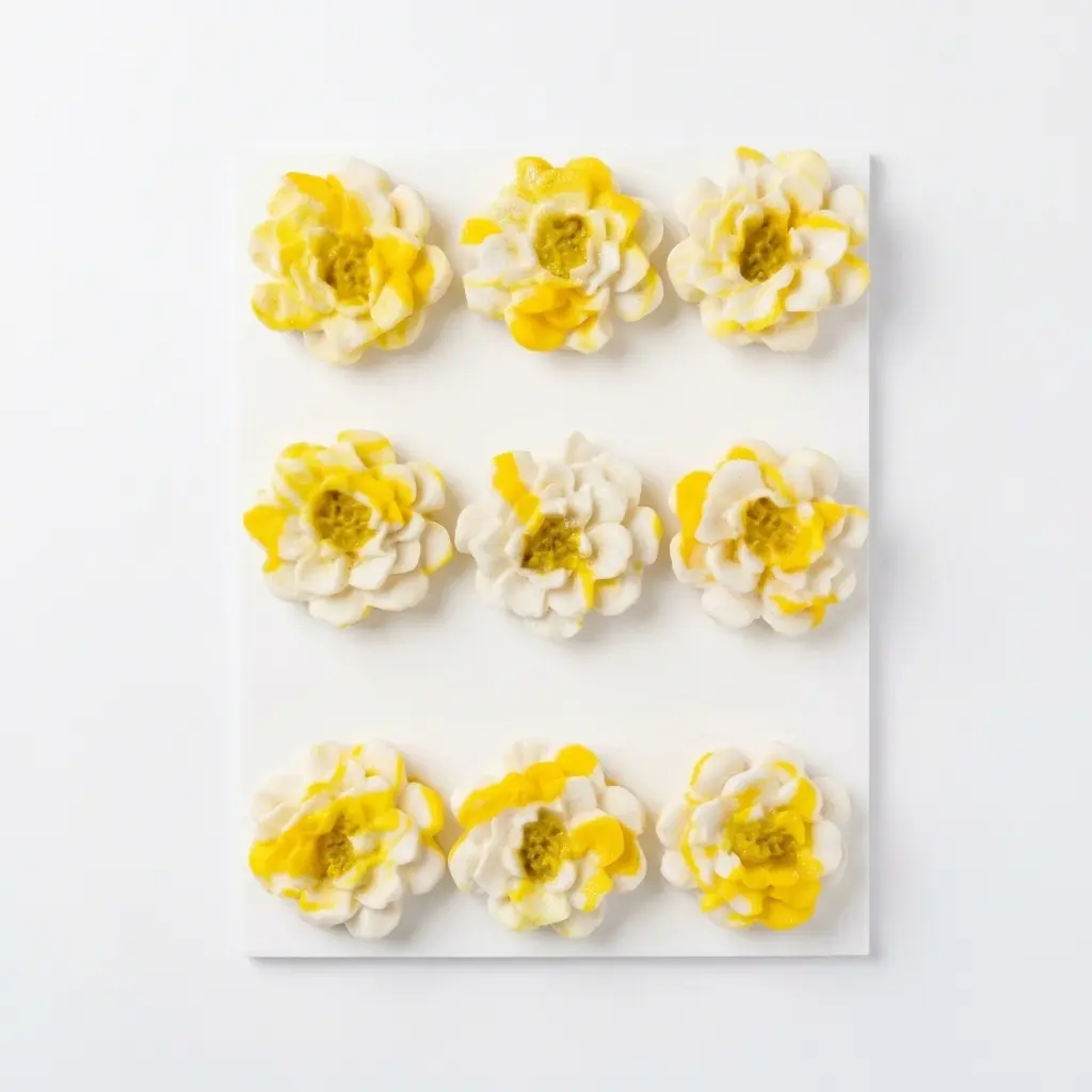 Crisantemos de azúcar para decoración de repostería en Cosquisa
