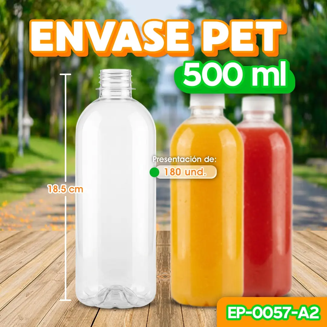 Envase plástico PET de 500 ml para bebidas y jugos en Honduras | Cosquisa