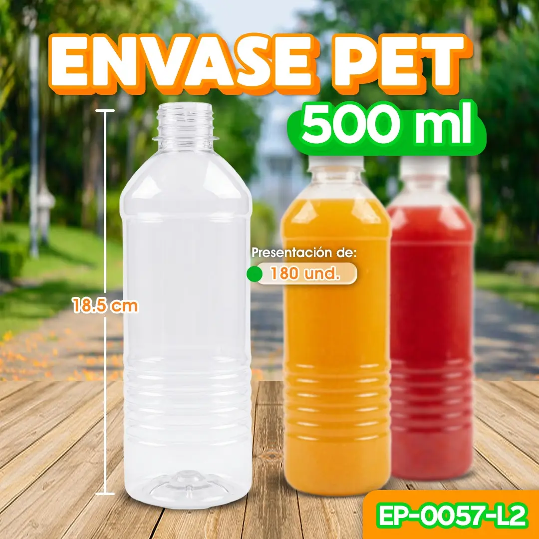 Envase plástico PET de 500 ml para bebidas y jugos en Honduras | Cosquisa